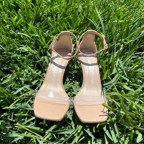 Stuart Weitzman Nudistlucite clear Wedge size 10👟 - Picture 7 of 10